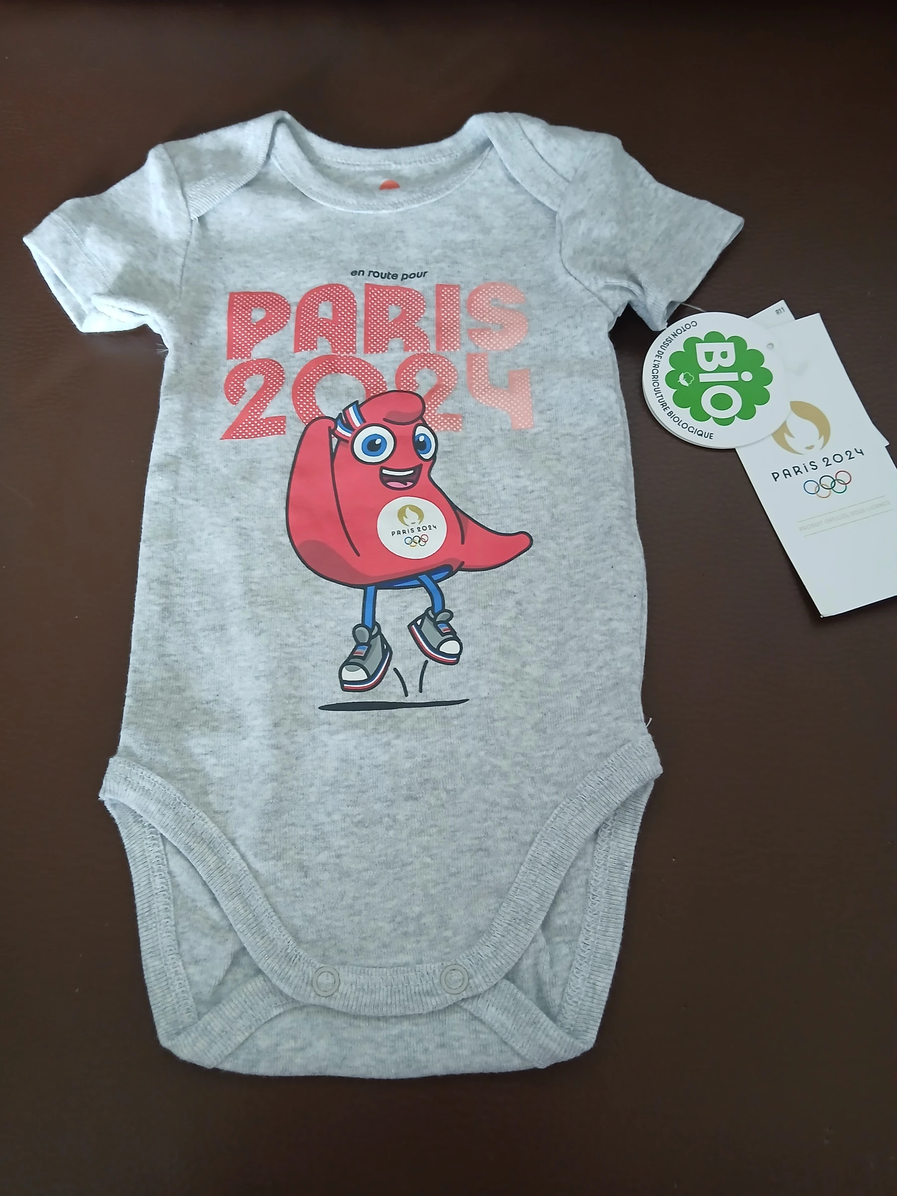 bodies manches courtes fille Paris 2024 60 cm 3 mois